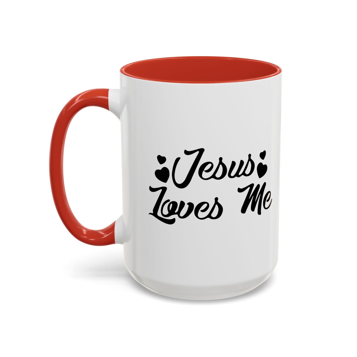 JESUS LOVES ME Accent BiColor Mug