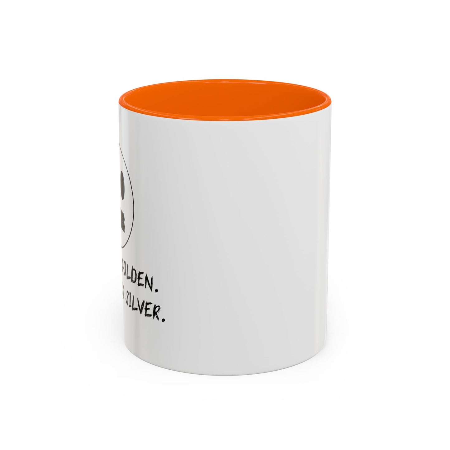 SCILENCE IS GOLDEN. DUCT TAPE IS SILVER Accent BiColor Funny Sarcastic Mug