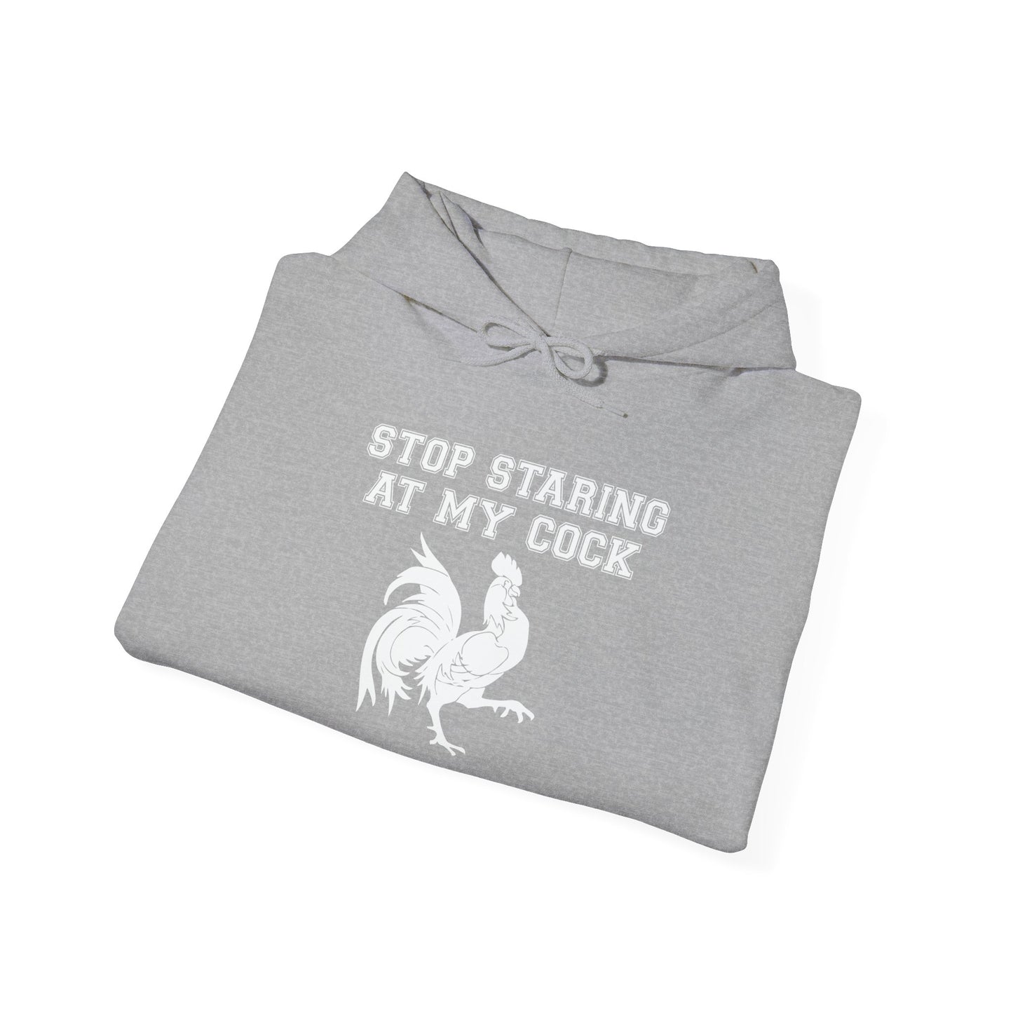 STOP STARING MY COCK - Premium Unisex Funny Sarcastic Black Hoodie Sweatshirt