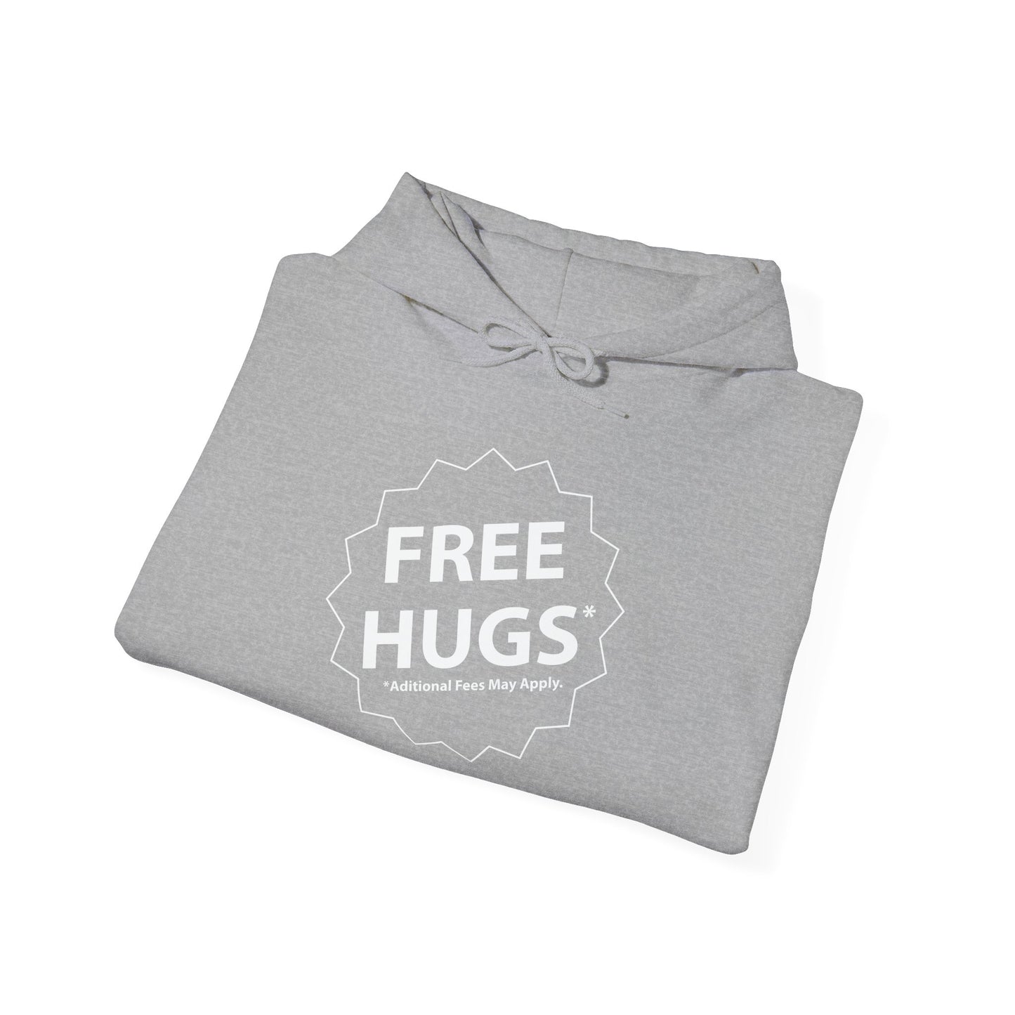 FREE HUGS - Premium Unisex Funny Sarcastic Black Hoodie Sweatshirt