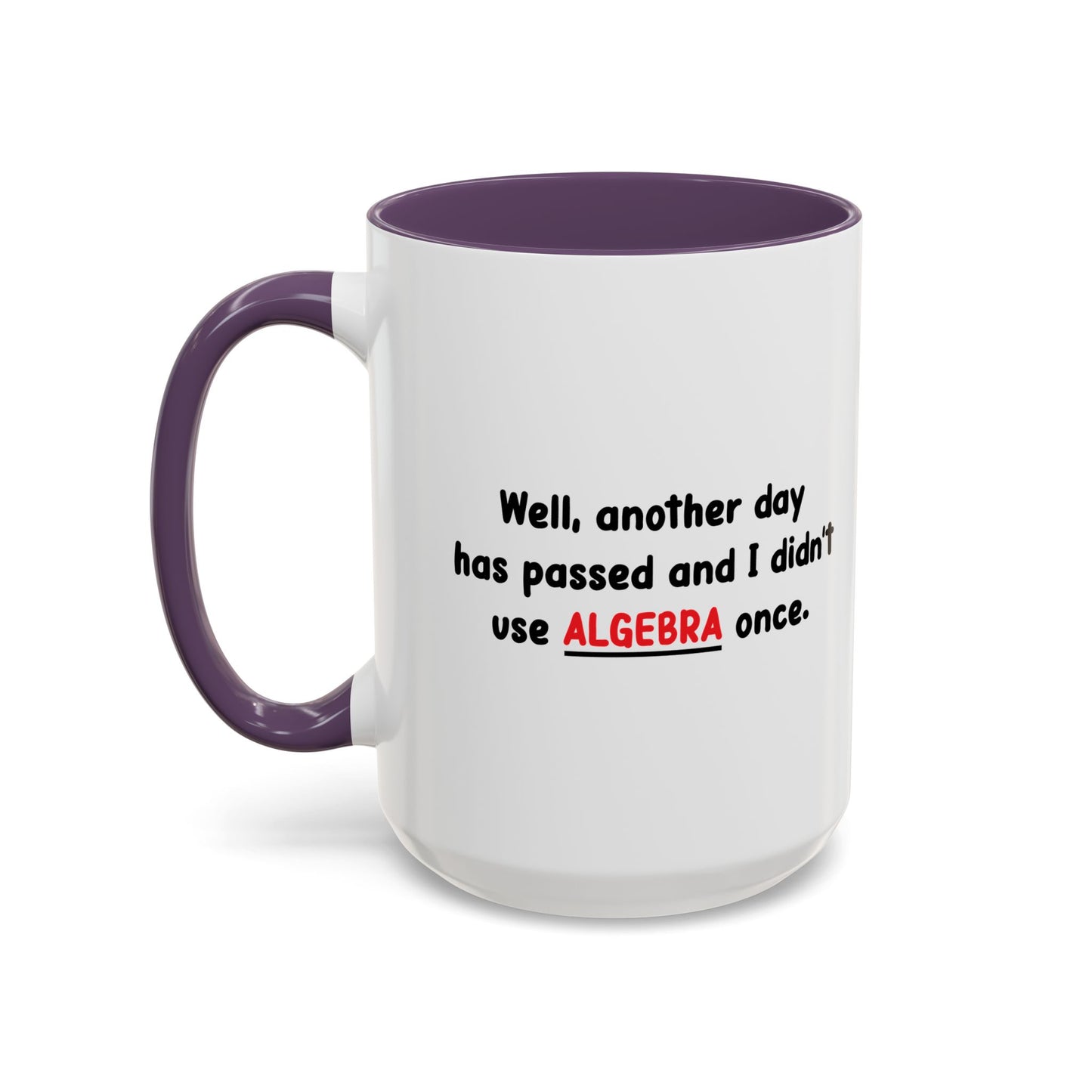 DIDN'T USE ALGEBRA ONCE Accent BiColor Funny Sarcastic Mug