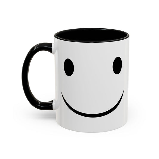 HAPPY SMILE Accent BiColor Funny Sarcastic Mug