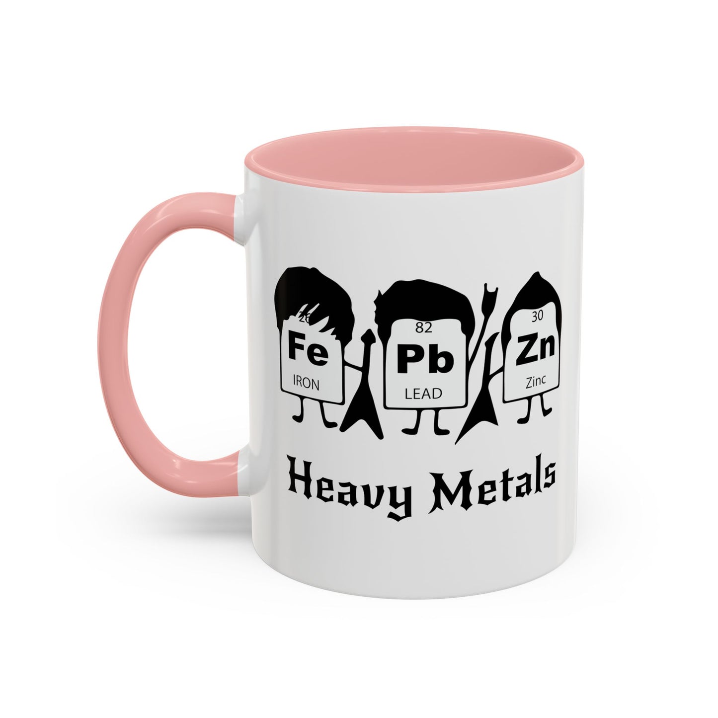 HEAVY METALS Accent BiColor Funny Sarcastic Mug