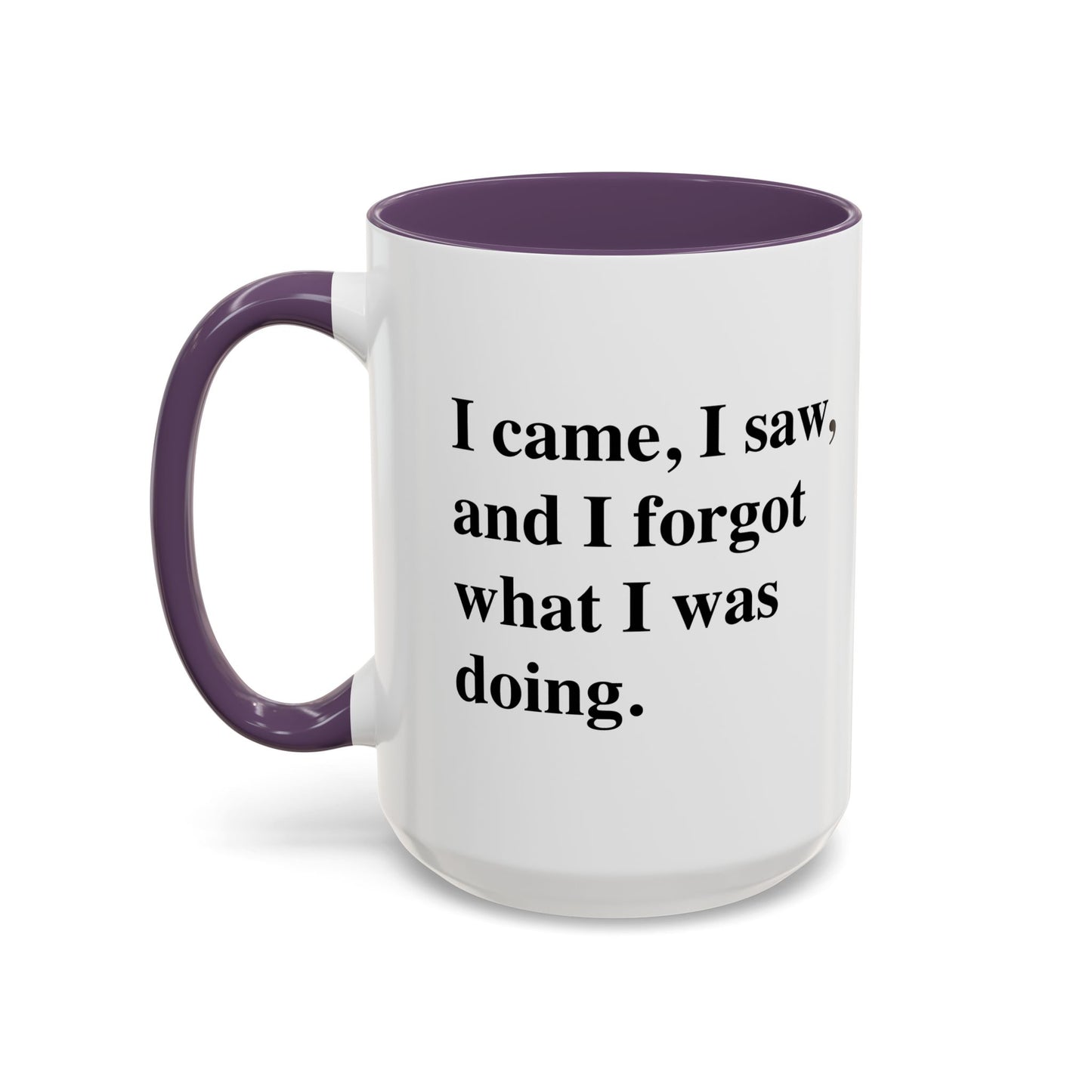 I CAME, I SAW, Accent BiColor Funny Sarcastic Mug