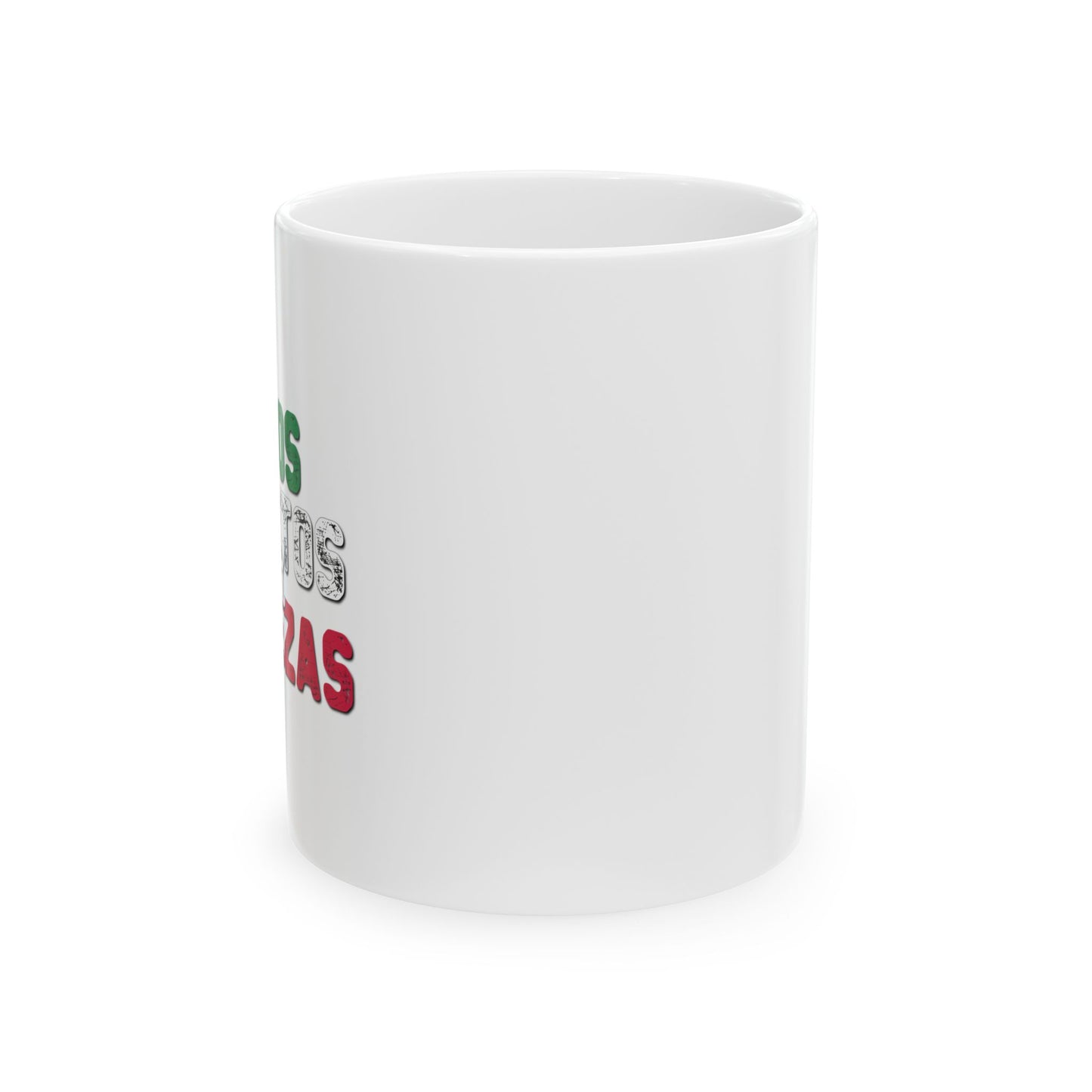 TACOS BURRITOS AND CERVEZAS FUNNY SARCASTIC WHITE MUG