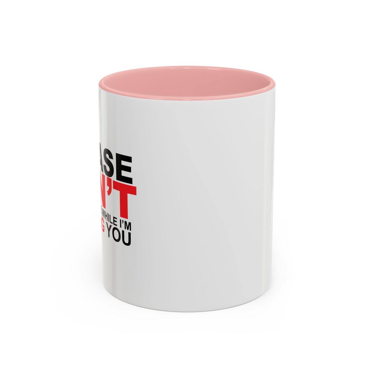 PLEASE DON'T INTERRUPT ME Accent BiColor Funny Sarcastic Mug