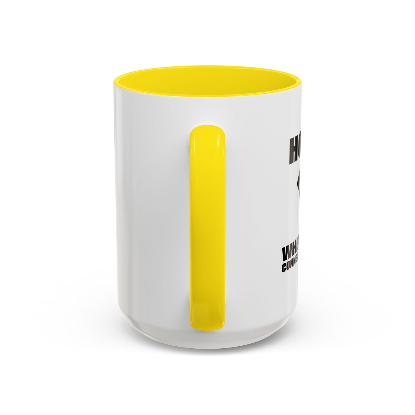 HOME IS WHERE WIFI CONNECTS AUTOMATICALLY Accent BiColor Funny Sarcastic Mug