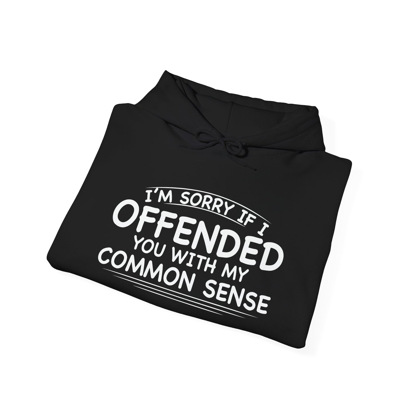 SORRY IF I OFFENDED YOU - Premium Unisex Funny Sarcastic Black Hoodie Sweatshirt