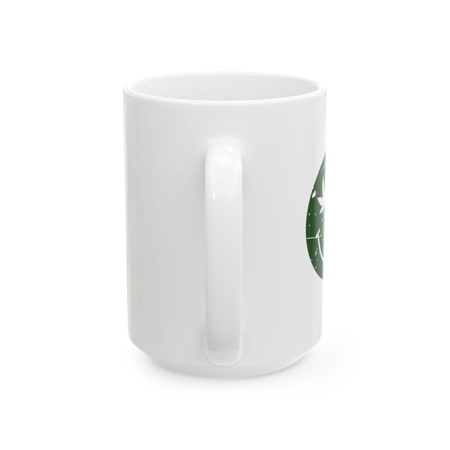 WEED SMILY FACE FUNNY SARCASTIC WHITE MUG