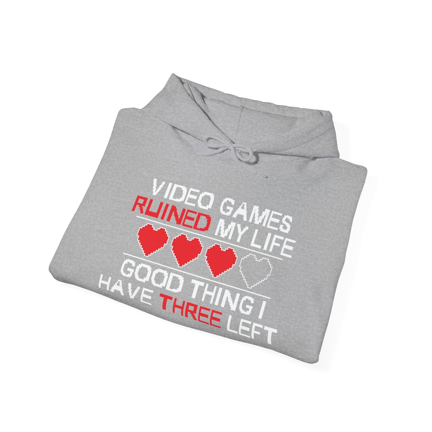 VIDEO GAMES RUINED MY LIFE - Premium Unisex Funny Sarcastic Black Hoodie Sweatshirt