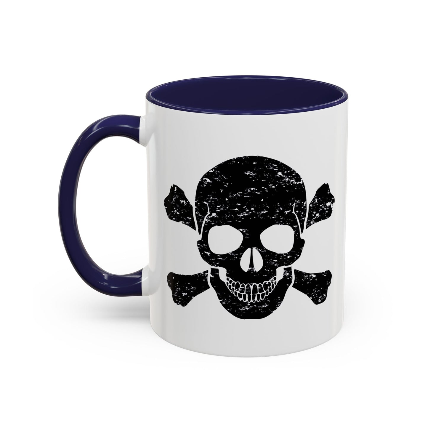 SKULL HEAD BONES Accent BiColor Funny Sarcastic Mug