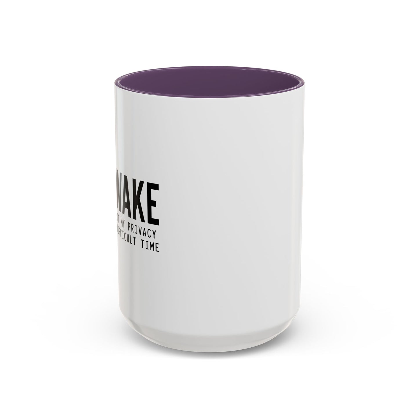 PLEASE RESPECT MY PRIVACY Accent BiColor Funny Sarcastic Mug