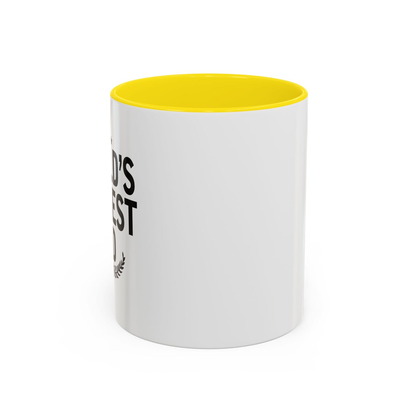 WORLD'S OKAYEST DAD Accent BiColor Funny Sarcastic Mug