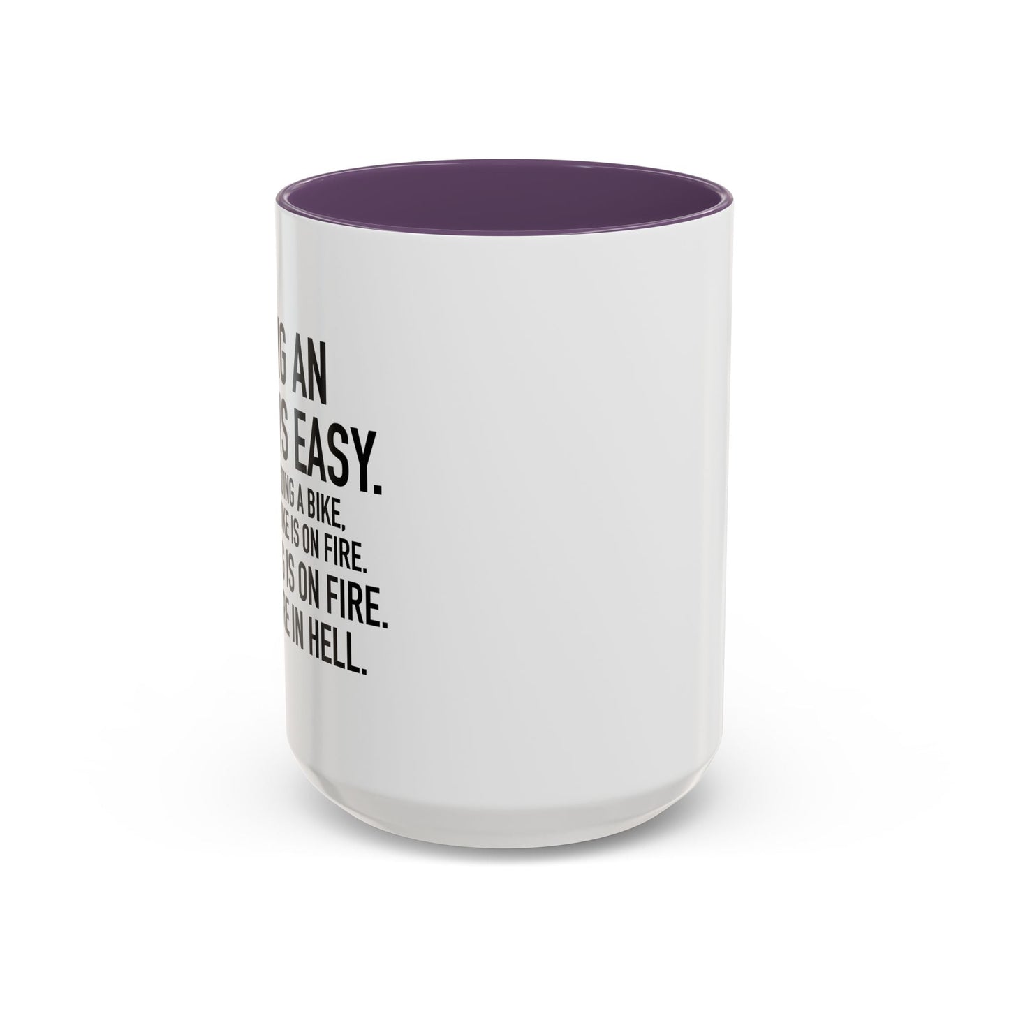 BEING AN ADULT IS EASY Accent BiColor Funny Sarcastic Mug