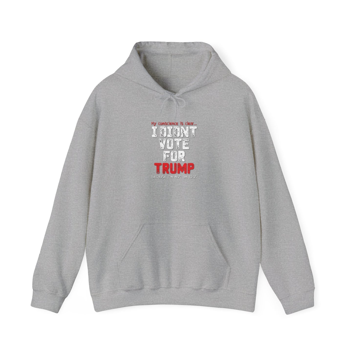 I DIDN'T VOTE FOR TRUMP - Premium Unisex Funny Sarcastic Black Hoodie Sweatshirt