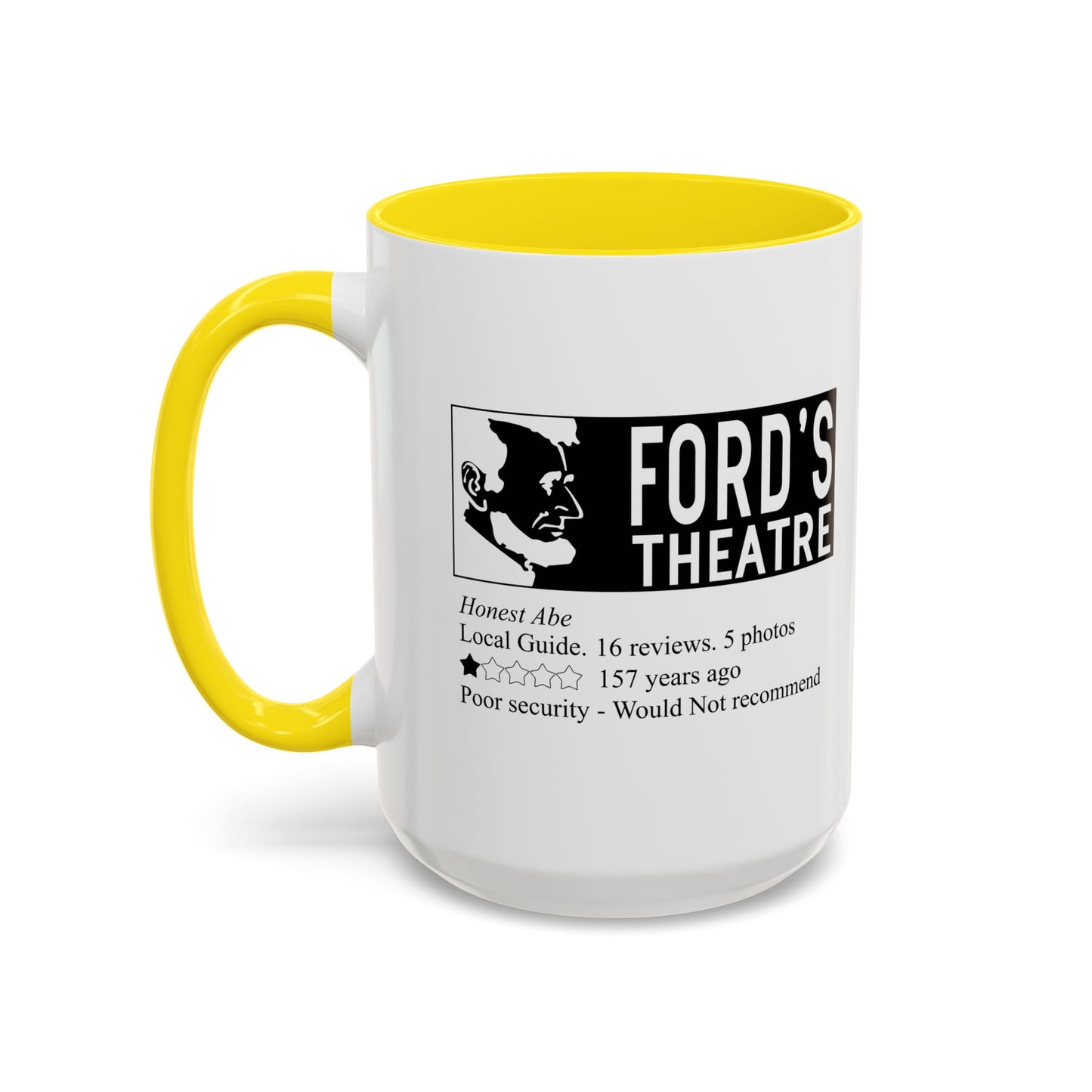 FORD'S THEATRE REVIEW Accent BiColor Funny Sarcastic Mug