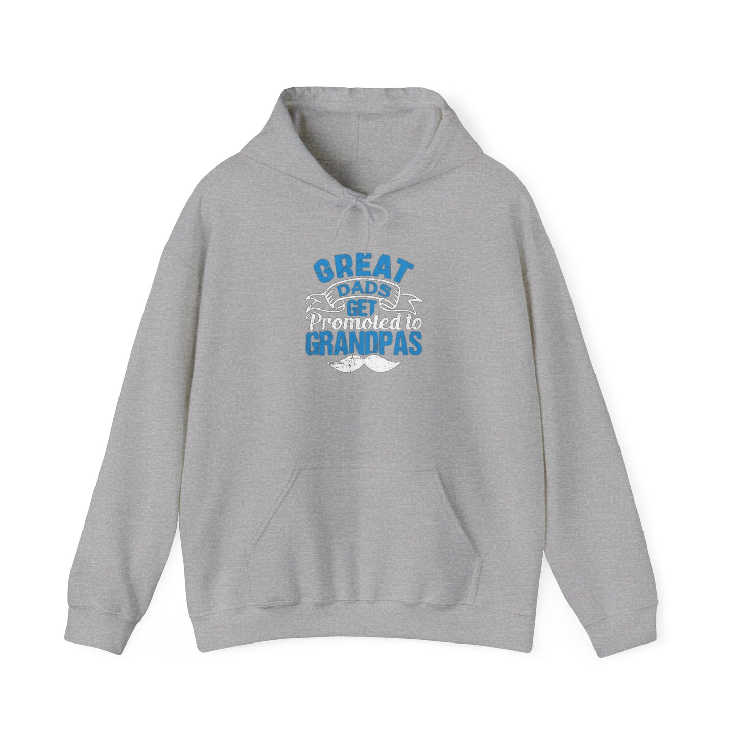 GREAT DADS GET PROMOTED TO GRANDPAS - Premium Unisex Funny Sarcastic Black Hoodie Sweatshirt