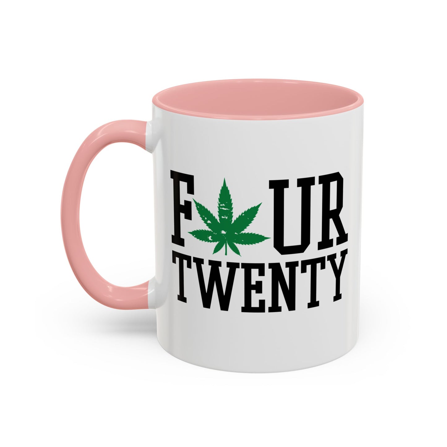 FOUR TWENTY LEAF Accent BiColor Funny Sarcastic Mug