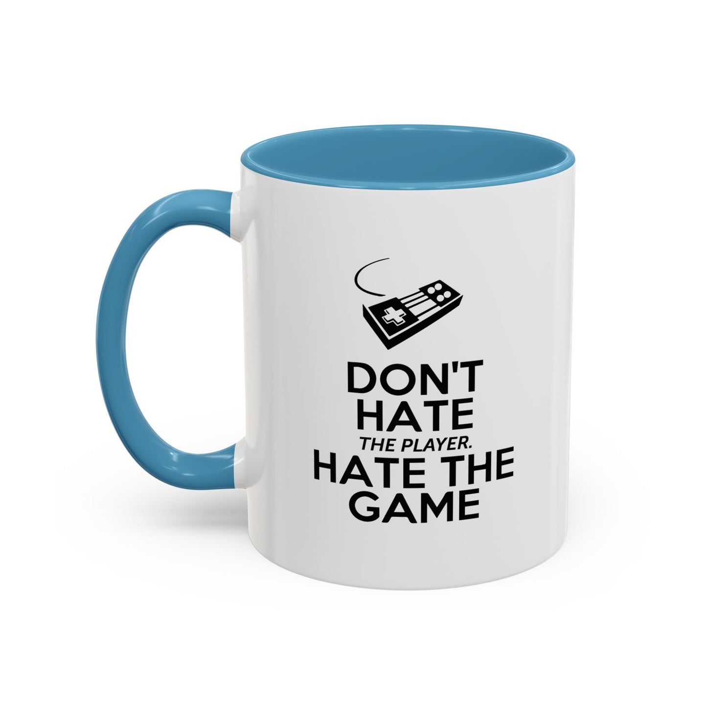 HATE THE GAME Accent BiColor Funny Sarcastic Mug