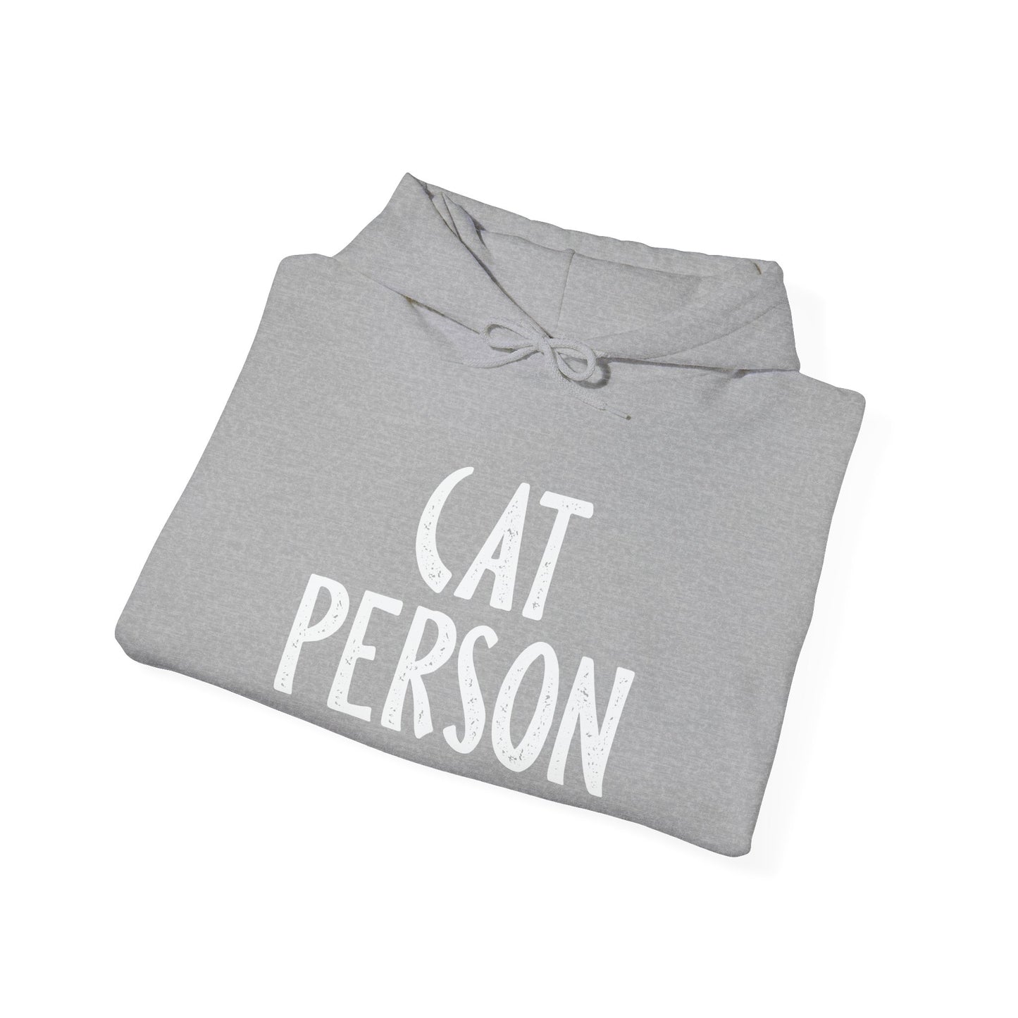 CAT PERSON - Premium Unisex Funny Sarcastic Black Hoodie Sweatshirt