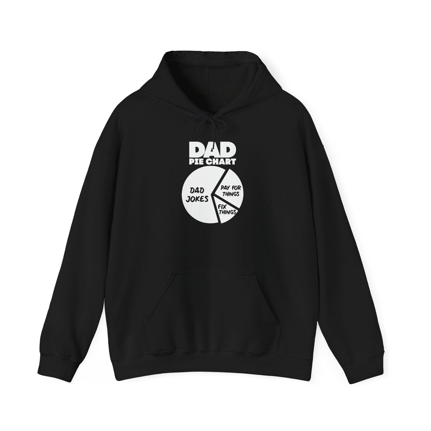 DAD PIE CHART - Premium Unisex Funny Sarcastic Black Hoodie Sweatshirt