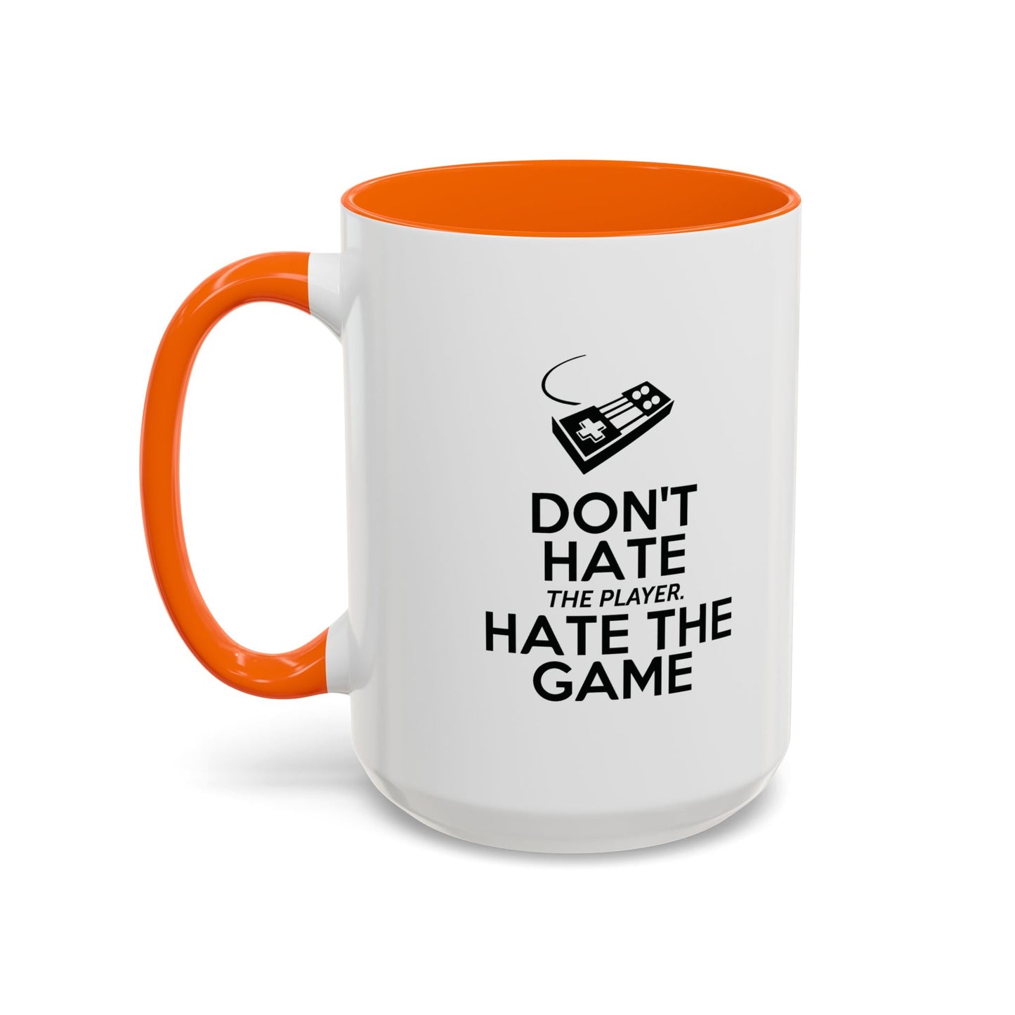 HATE THE GAME Accent BiColor Funny Sarcastic Mug