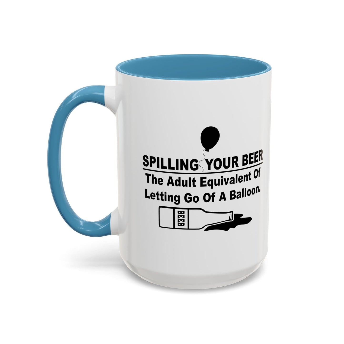 LETTING GO OF A BALLOON Accent BiColor Funny Sarcastic Mug