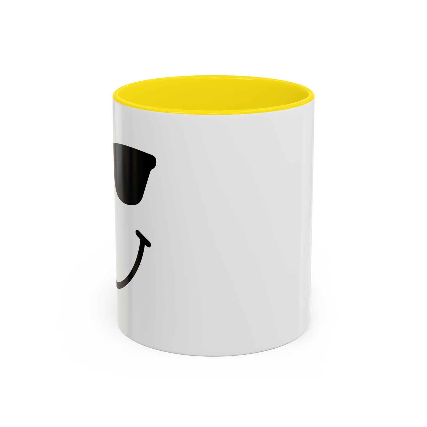 SUNGLASSES SMILE Accent BiColor Funny Sarcastic Mug