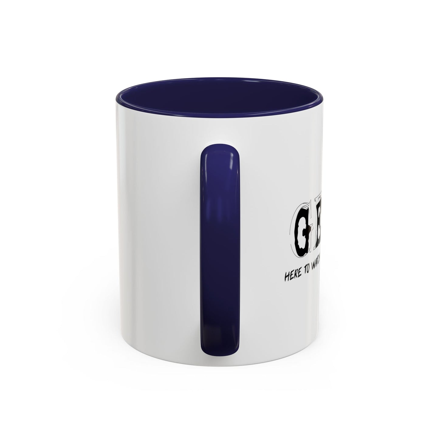 GEN X HERE TO WATCH THE WORLD BURN Accent BiColor Funny Sarcastic Mug