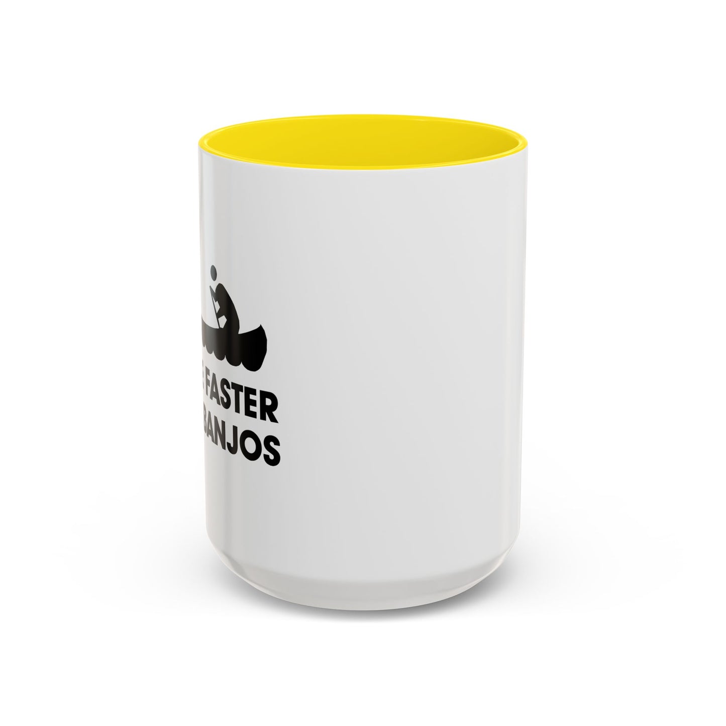 PADDLE FASTER, I HEAR BANJOS Accent BiColor Funny Sarcastic Mug