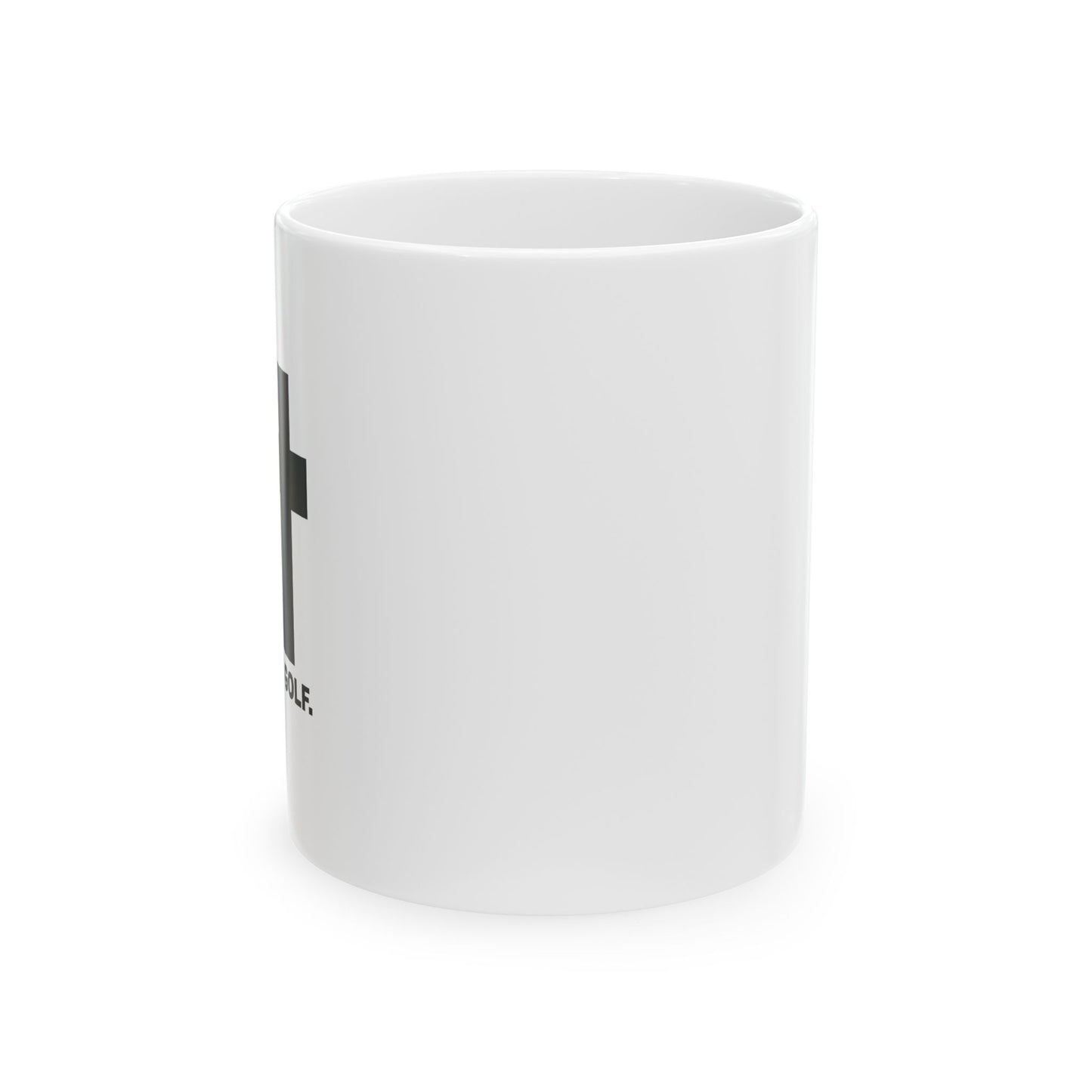 LET’S PLAY GOLF. FUNNY SARCASTIC WHITE MUG