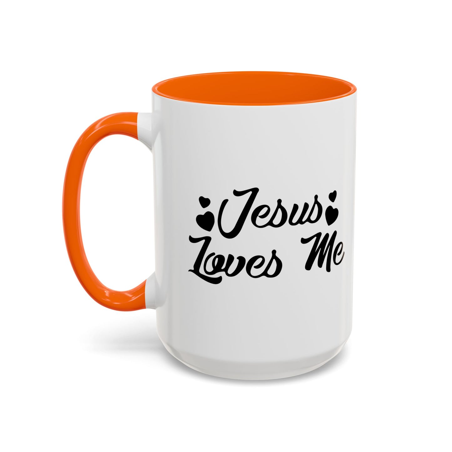 JESUS LOVES ME Accent BiColor Mug