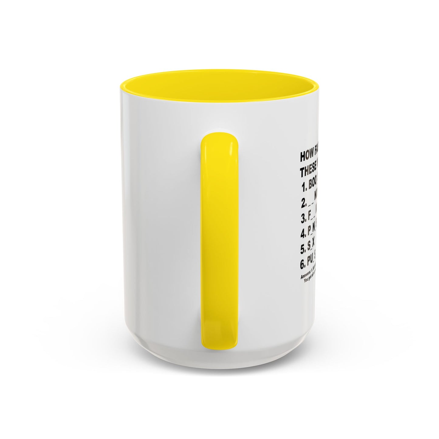 GUESS THESE WORDS Accent BiColor Funny Sarcastic Mug