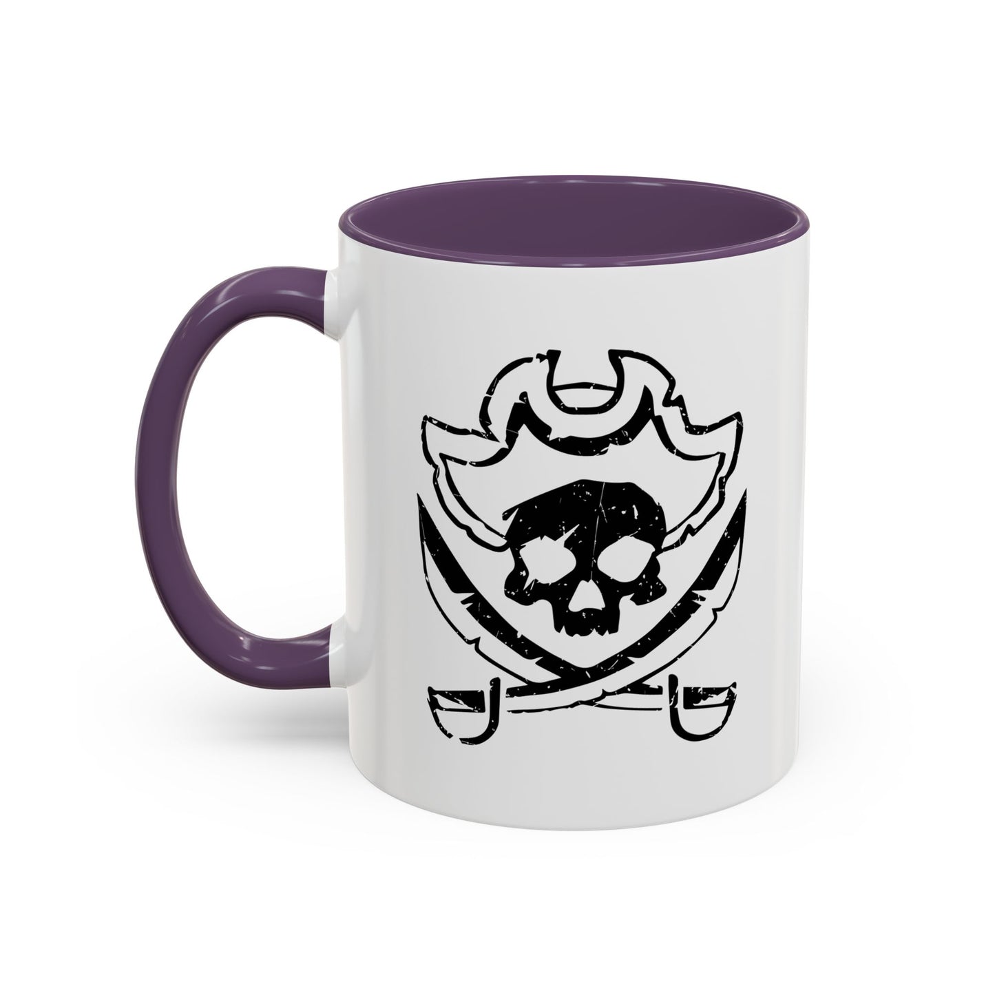 SCARED SKULL Accent BiColor Funny Sarcastic Mug