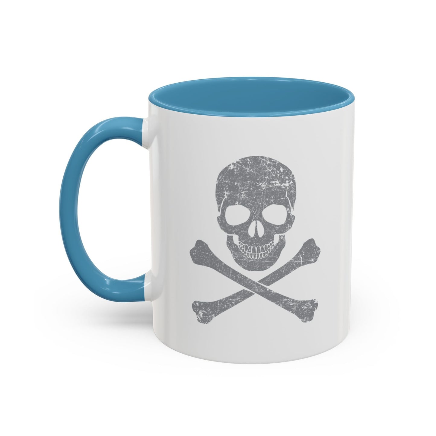 GRAY SKULL BONES Accent BiColor Funny Sarcastic Mug