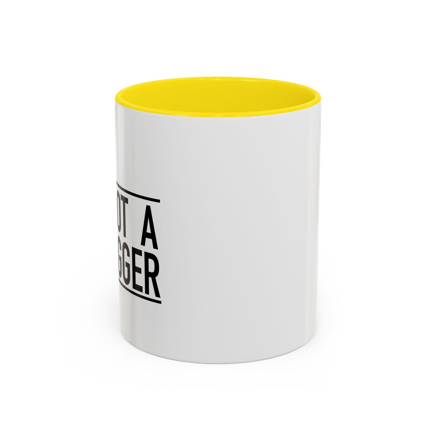 NOT A HUGGER Accent BiColor Funny Sarcastic Mug