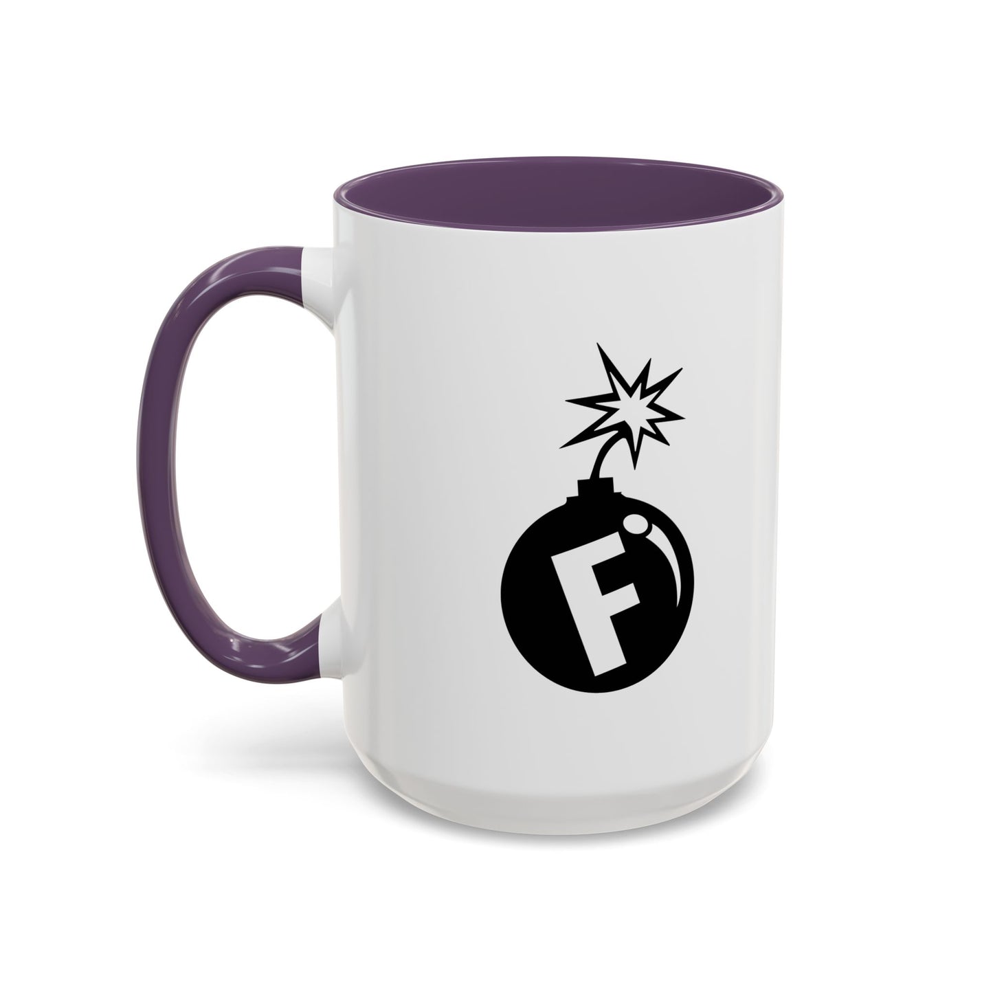 F BOMB Accent BiColor Funny Sarcastic Mug