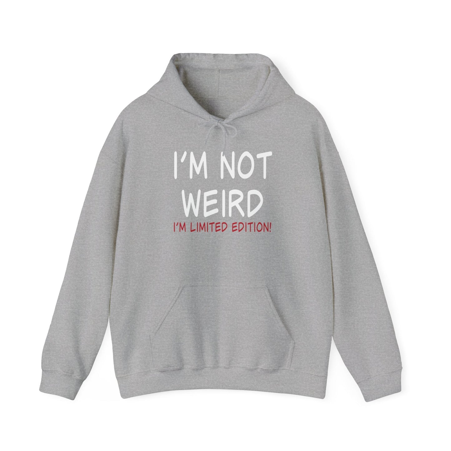 I'M NOT WEIRD - Premium Unisex Funny Sarcastic Black Hoodie Sweatshirt