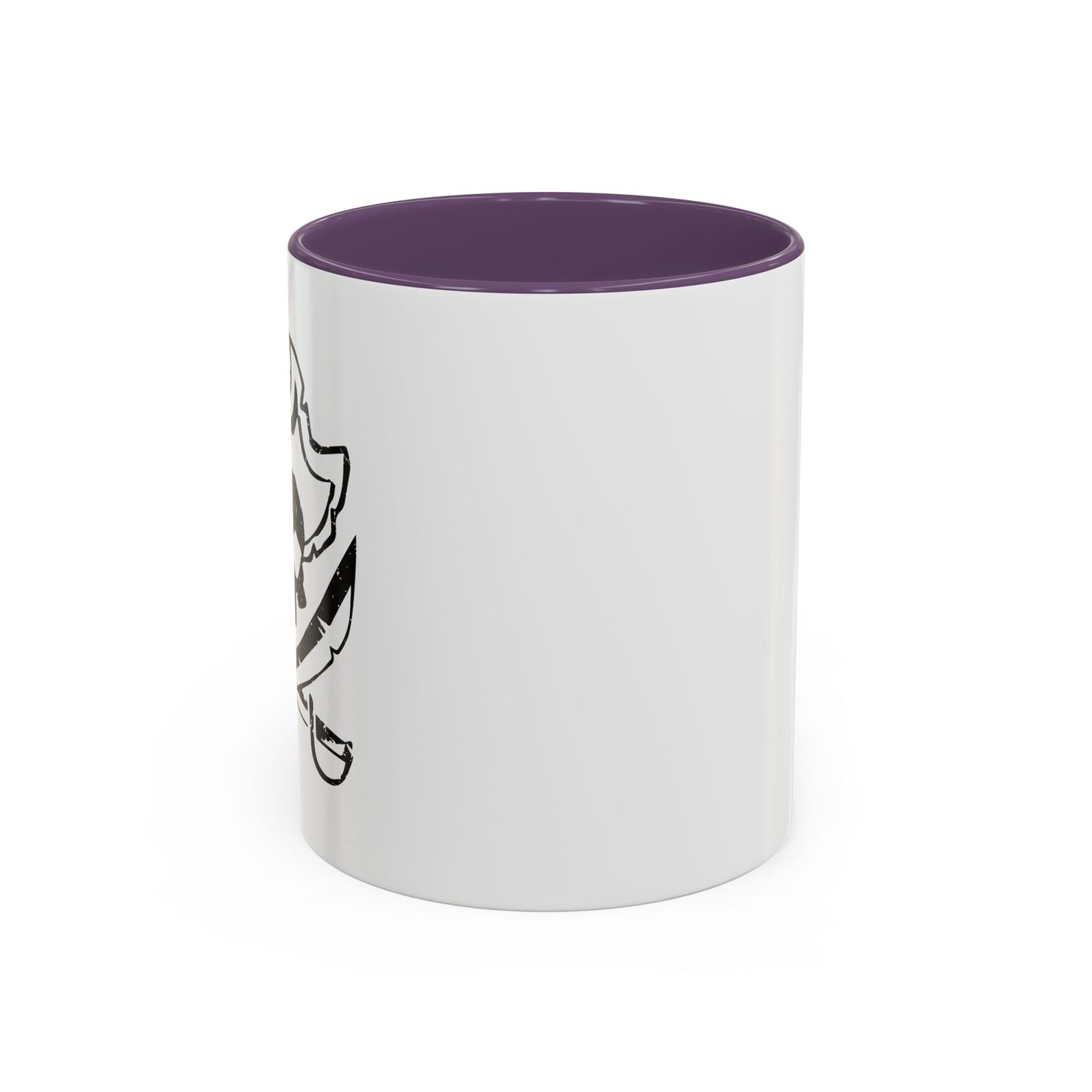 SCARED SKULL Accent BiColor Funny Sarcastic Mug