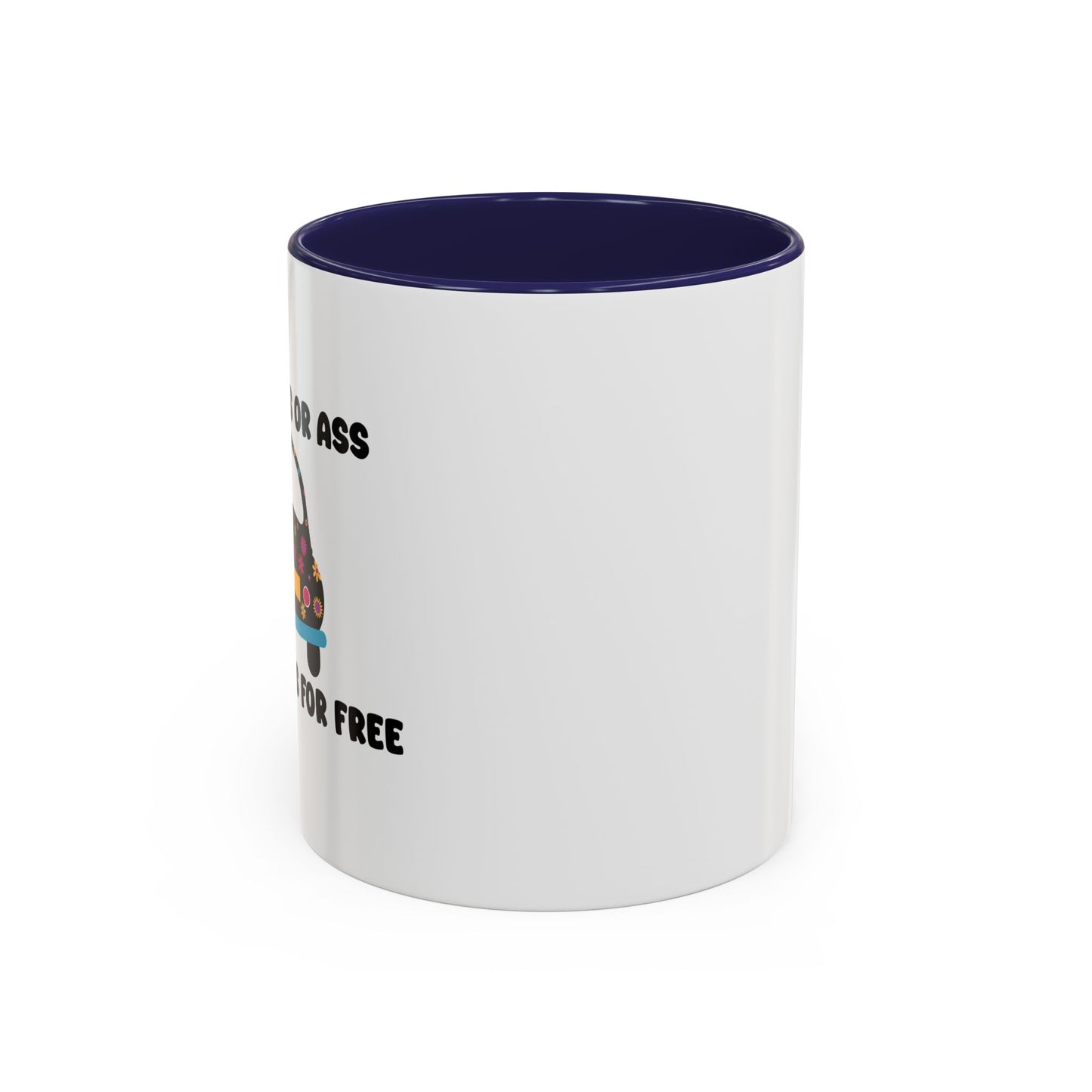 NO ONE RIDES 4 FREE Accent BiColor Funny Sarcastic Mug