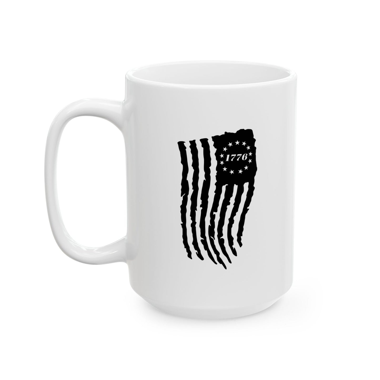 1776 BETSY FLAG PATRIOTIC WHITE MUG