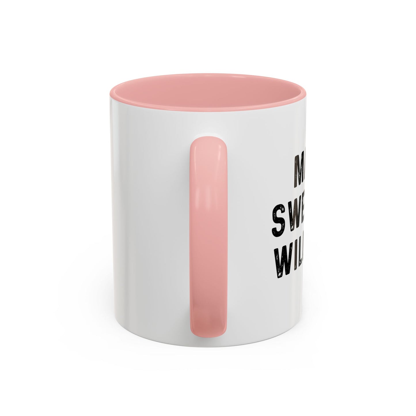 MAYBE SWEARING WILL HELP Accent BiColor Funny Sarcastic Mug