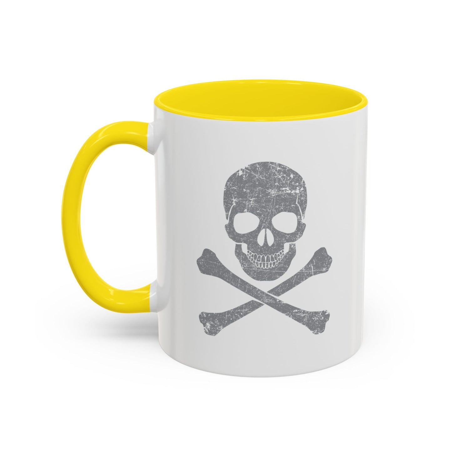 GRAY SKULL BONES Accent BiColor Funny Sarcastic Mug