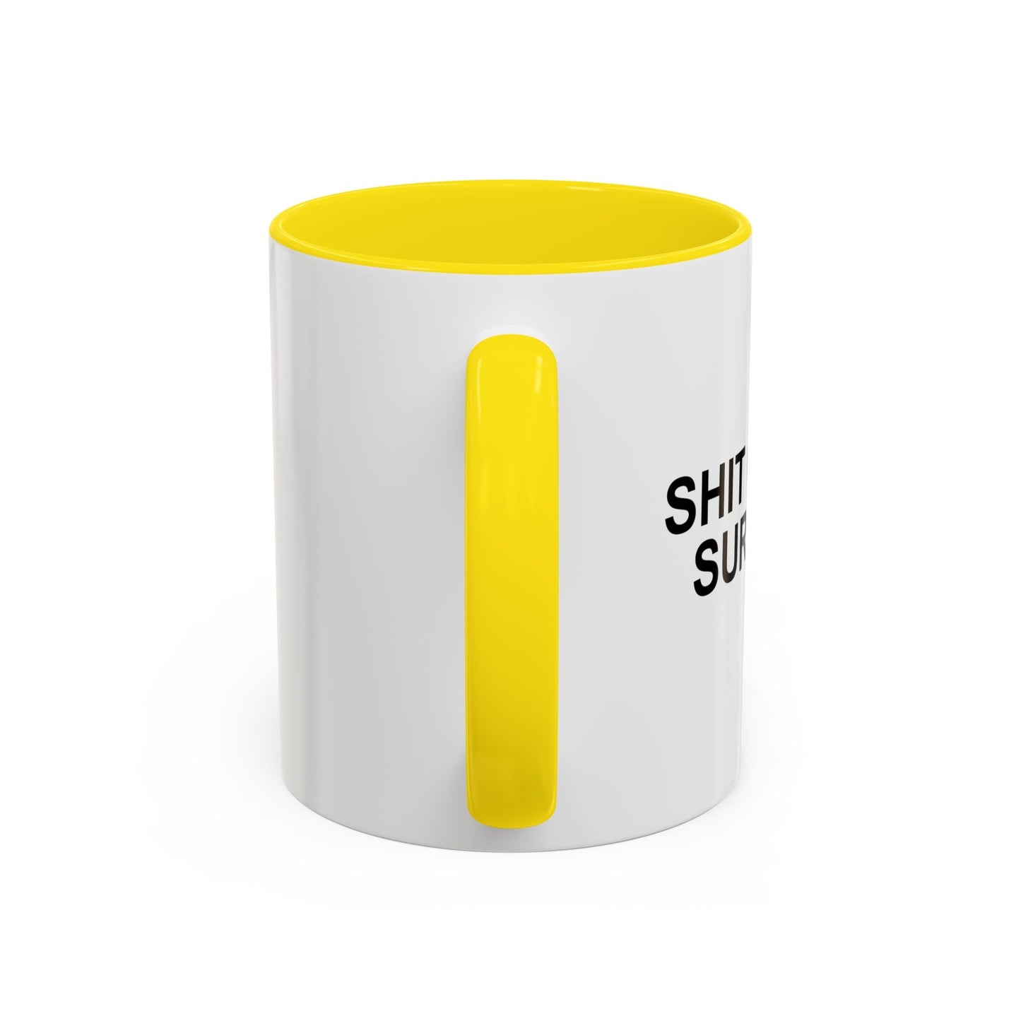 SHIT CREEK SURVIVOR Accent BiColor Funny Sarcastic Mug