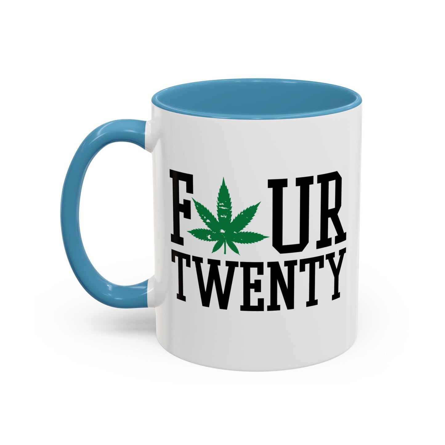 FOUR TWENTY LEAF Accent BiColor Funny Sarcastic Mug