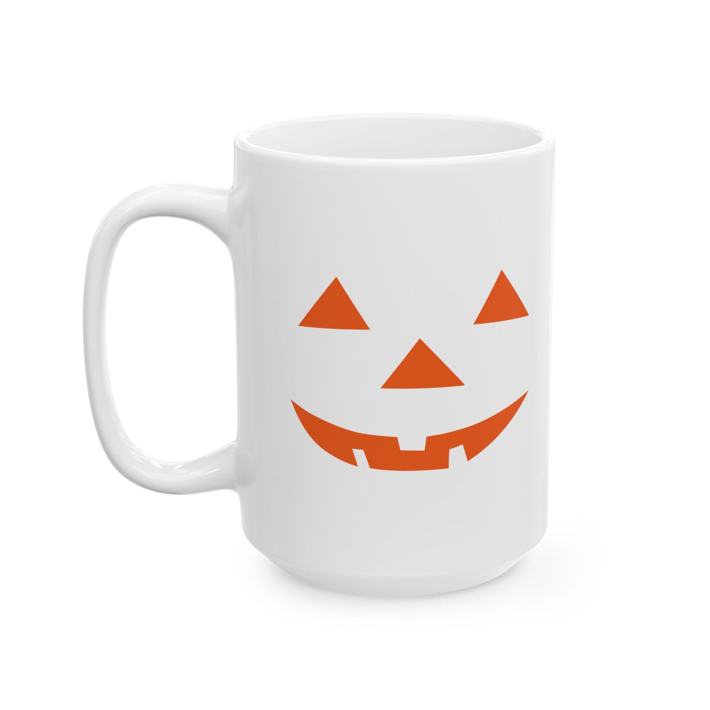 JACK O' LANTERN PUMPKIN HALLOWEEN EVIL SMILE Funny Sarcastic White Mug