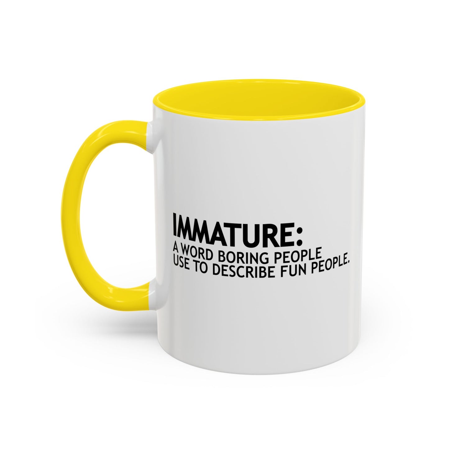 DESCRIBE FUN PEOPLE Accent BiColor Funny Sarcastic Mug