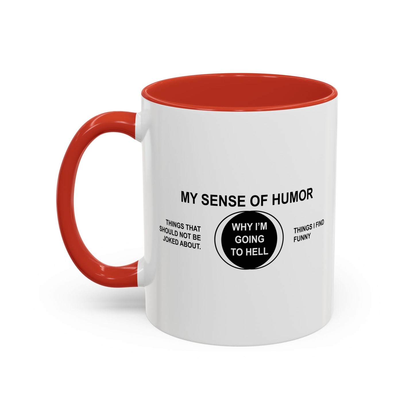 WHY I'MGOING TO HELL Accent BiColor Funny Sarcastic Mug