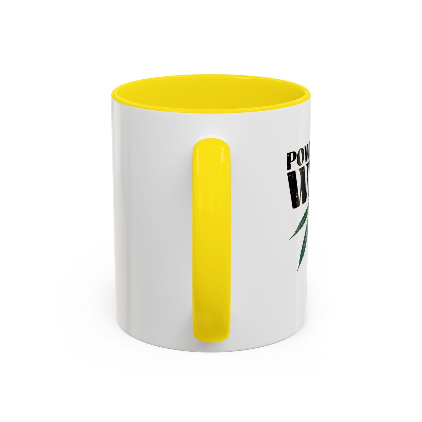 POWERED BY WEED Accent BiColor Funny Sarcastic Mug