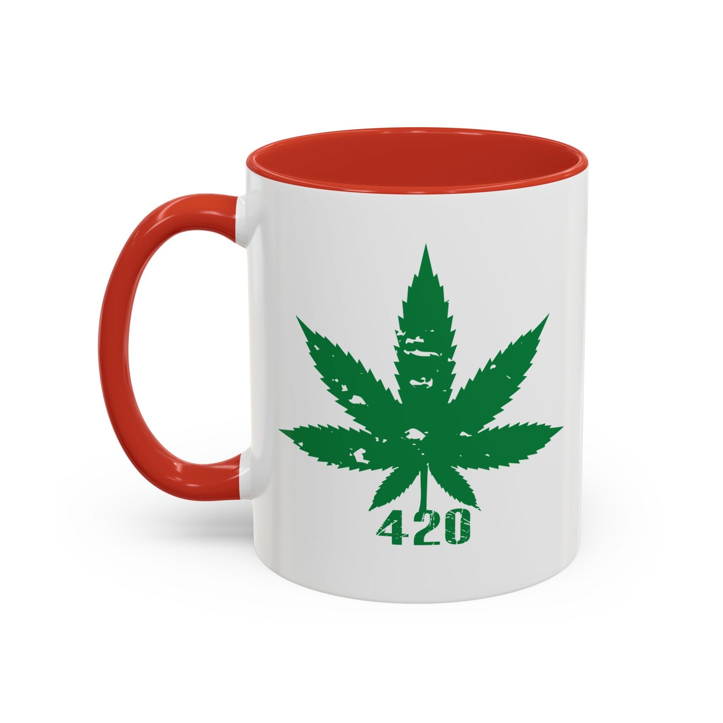 WEED LEAF 420 Accent BiColor Funny Sarcastic Mug